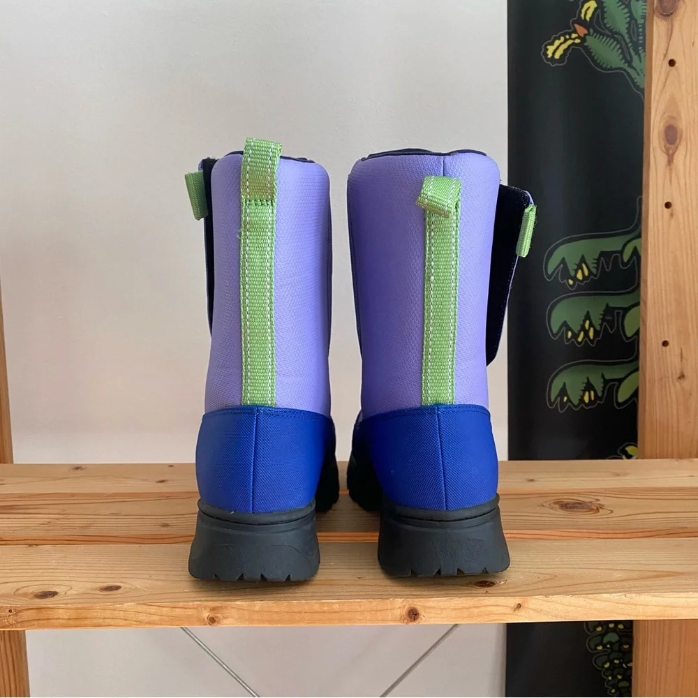 L.L. Bean Purple Retro Colorblock Insulated Waterproof Winter Snow Boots 4